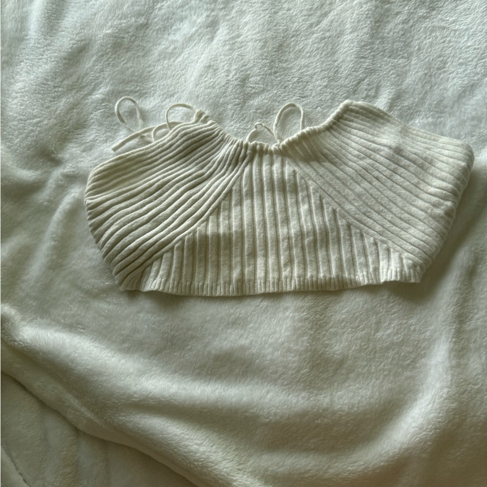 Princess Polly Cream Ribbed Camisole